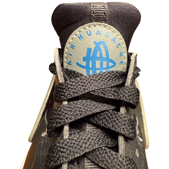 NIKE Air Huarache Run Women's 8.5 Black Army Green Sneaker Athletic Shoes - Picture 12 of 14